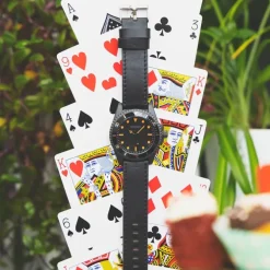 Oozoo Herren Armbanduhr Timepieces Analog Leder schwarz UOC11119