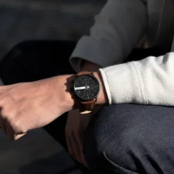 Oozoo Herren Armbanduhr Timepieces Analog Leder braun UOC11223