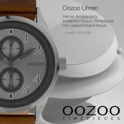 Oozoo Herren Armbanduhr Timepieces Analog Leder braun UOC10028