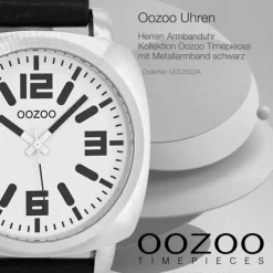 Oozoo Herren Armbanduhr Timepieces Analog Metall schwarz UOC2522A