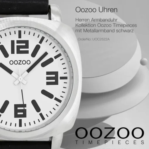 Oozoo Herren Armbanduhr Timepieces Analog Metall schwarz UOC2522A