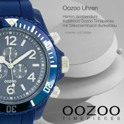 Oozoo Herren Armbanduhr Timepieces Analog Silikon dunkelblau UOC4838A