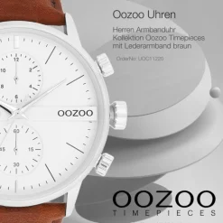 Oozoo Herren Armbanduhr Timepieces Analog Leder braun UOC11220