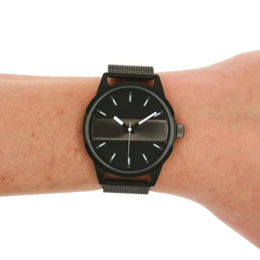 Oozoo Herren Armbanduhr Timepieces Analog Metall Mesh schwarz UOC11109