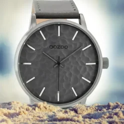 Oozoo Herren Armbanduhr Timepieces C9440 Quarzwerk Leder grau UOC9440