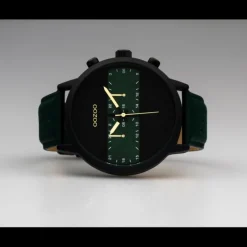 Oozoo Herren Armbanduhr Timepieces C10517 Analog Leder grün UOC10517