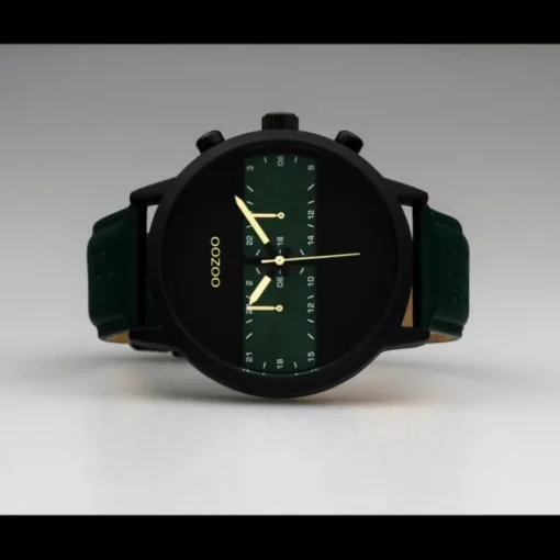 Oozoo Herren Armbanduhr Timepieces C10517 Analog Leder grün UOC10517