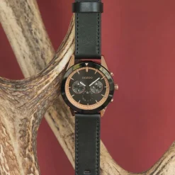 Oozoo Herren Armbanduhr Timepieces C10804 Analog Leder schwarz UOC10804