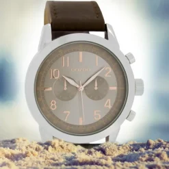 Oozoo Herren Armbanduhr Timepieces C6885 Quarzwerk Leder braun UOC6885