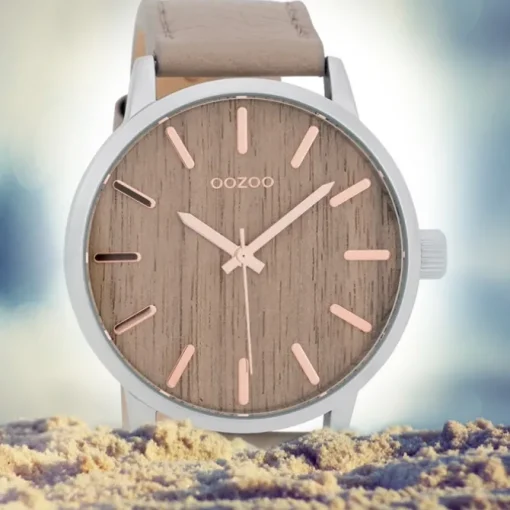 Oozoo Herren Armbanduhr Timepieces C9257 Quarzwerk Leder grau UOC9257