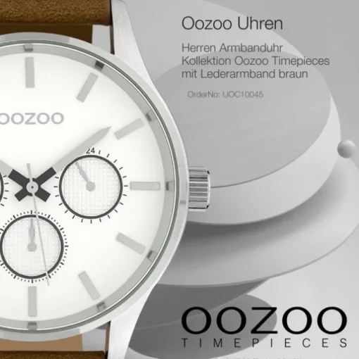 Oozoo Herren Armbanduhr Timepieces Analog Leder braun UOC10045