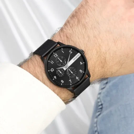 Oozoo Herren Armbanduhr Timepieces Analog Metall schwarz UOC11304