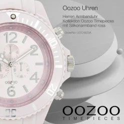 Oozoo Herren Armbanduhr Timepieces Analog Silikon rosa UOC4823A