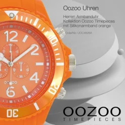 Oozoo Herren Armbanduhr Timepieces Analog Silikon orange UOC4826A