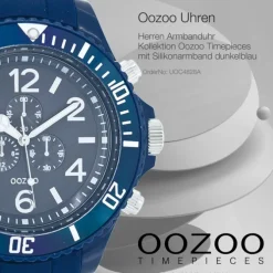 Oozoo Herren Armbanduhr Timepieces Analog Silikon dunkelblau UOC4828A