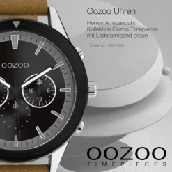 Oozoo Herren Armbanduhr Timepieces C10801 Analog Leder braun UOC10801