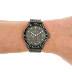 Oozoo Herren Armbanduhr Timepieces Analog Metall Mesh schwarz UOC11114