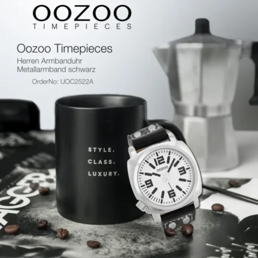 Oozoo Herren Armbanduhr Timepieces Analog Metall schwarz UOC2522A