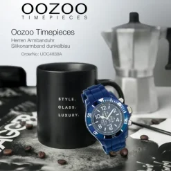 Oozoo Herren Armbanduhr Timepieces Analog Silikon dunkelblau UOC4838A