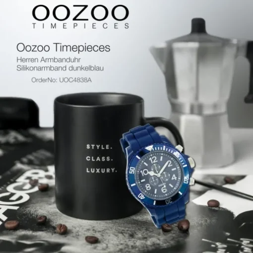 Oozoo Herren Armbanduhr Timepieces Analog Silikon dunkelblau UOC4838A