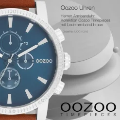 Oozoo Herren Armbanduhr Timepieces Analog Leder braun UOC11210