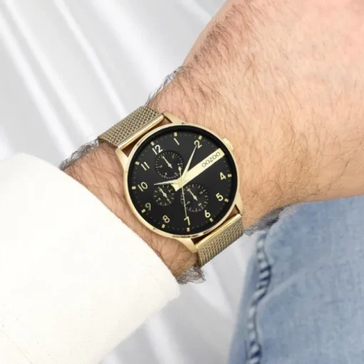 Oozoo Herren Armbanduhr Timepieces Analog Metall gold UOC11302