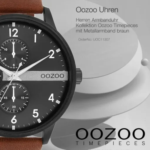 Oozoo Herren Armbanduhr Timepieces Analog Metall braun UOC11307