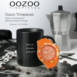 Oozoo Herren Armbanduhr Timepieces Analog Silikon orange UOC4826A