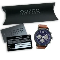 Oozoo Herren Armbanduhr Timepieces C9456A Analog Leder braun UOC9456A