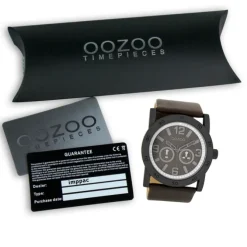 Oozoo Herren Armbanduhr Timepieces Analog Leder braun UOC8308A