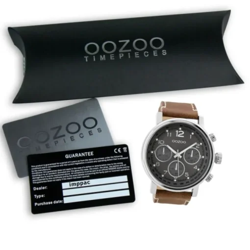 Oozoo Herren Armbanduhr Timepieces C9457A Analog Leder braun UOC9457A