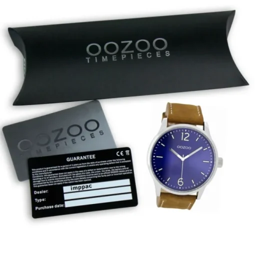 Oozoo Herren Armbanduhr Timepieces Analog Leder braun UOC9046A