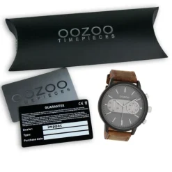 Oozoo Herren Armbanduhr Timepieces Analog Leder braun UOC9057A