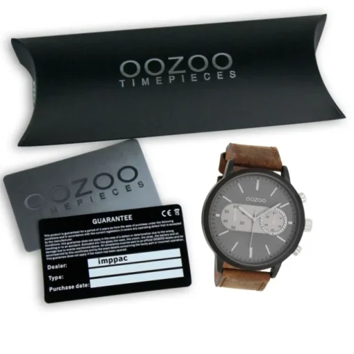 Oozoo Herren Armbanduhr Timepieces Analog Leder braun UOC9057A