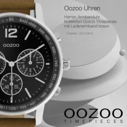 Oozoo Herren Armbanduhr Timepieces C10812 Analog Leder braun UOC10812
