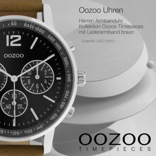 Oozoo Herren Armbanduhr Timepieces C10812 Analog Leder braun UOC10812