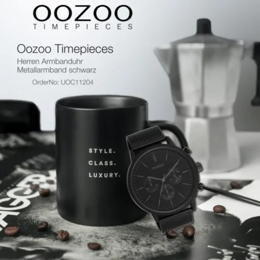 Oozoo Herren Armbanduhr Timepieces Analog Metall schwarz UOC11204