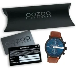 Oozoo Herren Armbanduhr Timepieces Analog Leder braun UOC11222