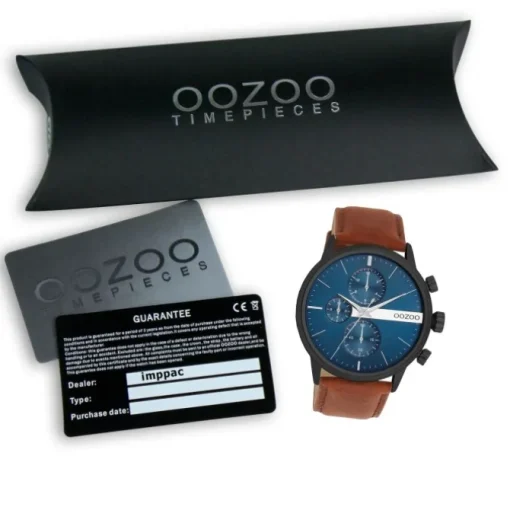 Oozoo Herren Armbanduhr Timepieces Analog Leder braun UOC11222