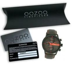 Oozoo Herren Armbanduhr Timepieces Analog Leder grün UOC11227