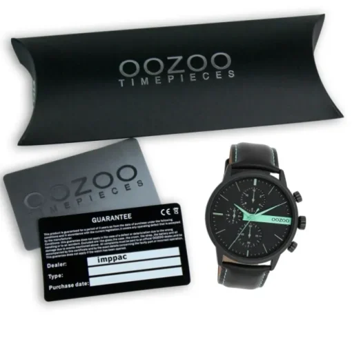 Oozoo Herren Armbanduhr Timepieces Analog Leder schwarz UOC11229