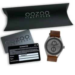 Oozoo Herren Armbanduhr Timepieces Analog Leder braun UOC10028