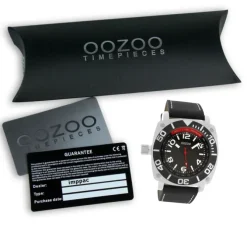 Oozoo Herren Armbanduhr Timepieces Analog Leder schwarz UOC2281A