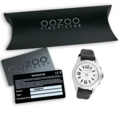 Oozoo Herren Armbanduhr Timepieces Analog Leder schwarz UOC3167A