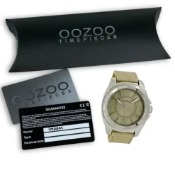 Oozoo Herren Armbanduhr Timepieces Analog Leder beige UOC5335A
