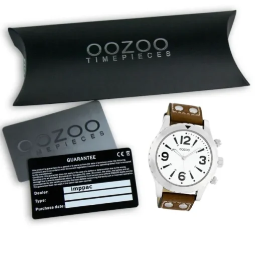 Oozoo Herren Armbanduhr Timepieces Analog Leder braun UOC6111A