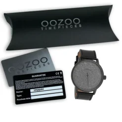Oozoo Herren Armbanduhr Timepieces Analog Leder schwarz UOC9444A