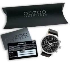 Oozoo Herren Armbanduhr Timepieces C9459A Analog Leder schwarz UOC9459A
