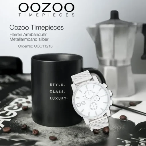 Oozoo Herren Armbanduhr Timepieces Analog Metall silber UOC11213