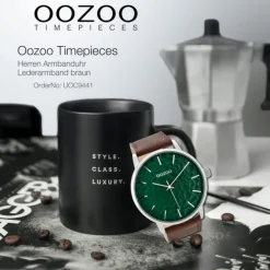 Oozoo Herren Armbanduhr Timepieces C9441 Quarzwerk Leder braun UOC9441